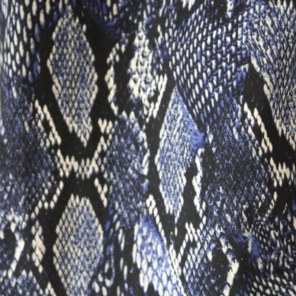 Blue Snakeprint Mini Skirt - Picture 2 of 4